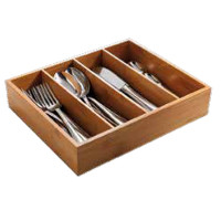 Cutlery/ tH sachets door 4 scomparti 29x24h6 cm. Bamboo wood