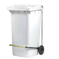Polythene dustbin with wheels and pedal Lt.120