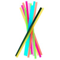 Straight straws black BIO cm.21 colour 500 pcs