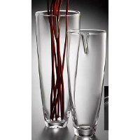 Vaso vetro cristallino Murano alto cm.40